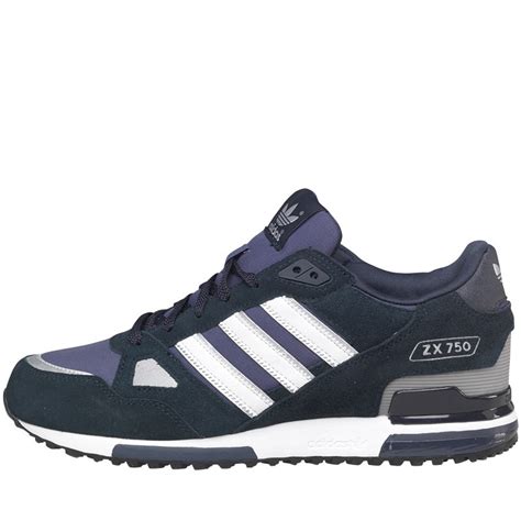 adidas originals mens zx 750 trainers new navy white